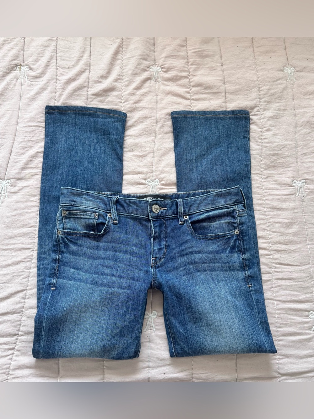 Express Low Rise Bootcut Jeans